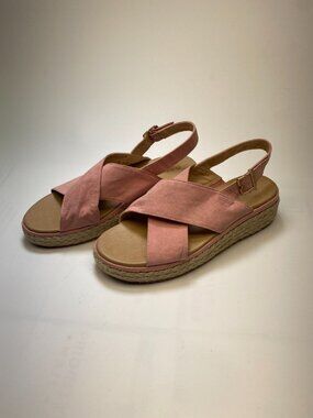 Dr. Scholl's Womens Ember Pink Espadrille Sandal Sz 9.5